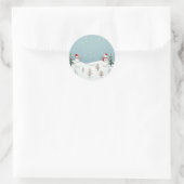 Sneeuwpop stickers die goed gaan met kerst (Tas)