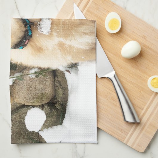 sneeuwpop theedoek (Quarter Fold)