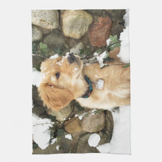 sneeuwpop theedoek (Verticaal)