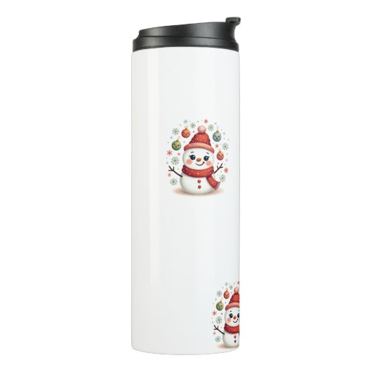 sneeuwpop thermosbeker (Gedraaid links)