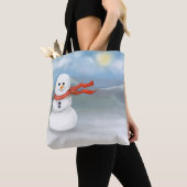Sneeuwpop Tote Bag (Dichtbij)