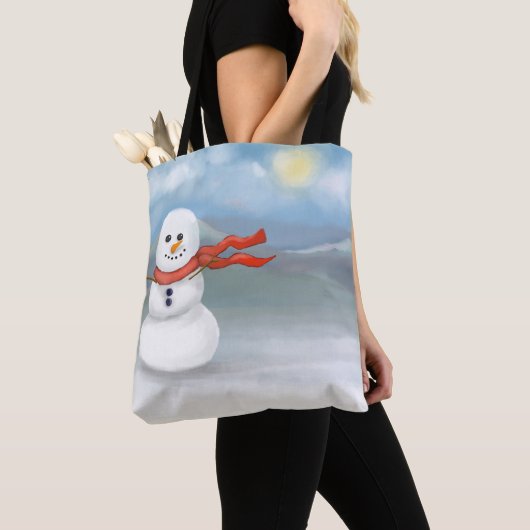 Sneeuwpop Tote Bag (Dichtbij)