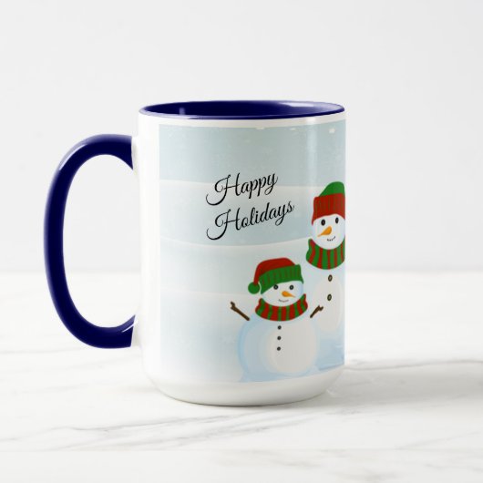 Sneeuwpop Vakantie Persoonlijke Mok (Links)