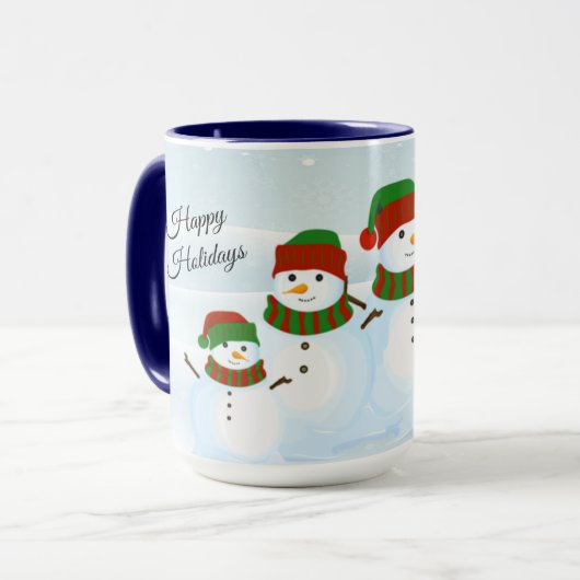 Sneeuwpop Vakantie Persoonlijke Mok (Voorkant links)