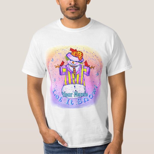 Sneeuwpop van Birdies T-shirt (Voorkant)
