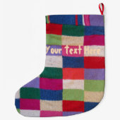 Sneeuwpop voor kerst in sneeuw grote kerstsok (Achterkant)