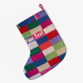 Sneeuwpop voor kerst in sneeuw grote kerstsok (Achterkant (Hangend))