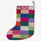 Sneeuwpop voor kerst in sneeuw kleine kerstsok (Achterkant)