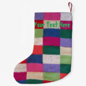 Sneeuwpop voor kerst in sneeuw kleine kerstsok (Achterkant)