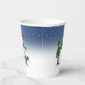 Sneeuwpop voor kerst papieren bekers (Rechts)