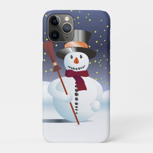 Sneeuwpop voor Kerstmis iPhone 7 Hoesje (Achterkant)