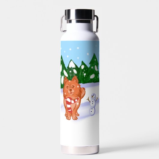 sneeuwpop waterfles (Voorkant)