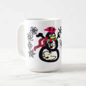 Sneeuwpop winter  koffiemok (Voorkant links)