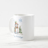 Sneeuwpop Winter Mok – Aangepast Kerstcadeau (Voorkant links)