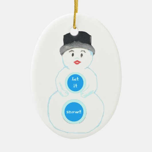 Sneeuwpop Winter Wonderland Ornament (Voorkant)