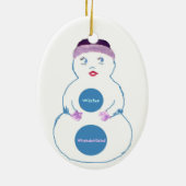 Sneeuwpop Winter Wonderland Ornament (Achterkant)