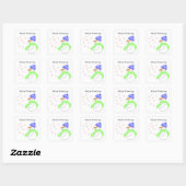 Sneeuwpop Wintergroeten Vierkante Sticker (Vel)
