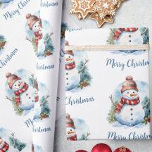 Sneeuwpop Winterlandschap Kerstcadeauverpakking