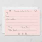 sneeuwpopening met schattige vos en konijnen kaart (Achterkant)