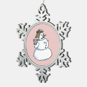 Sneeuwpopeter snowflake kerstversiering tin sneeuwvlok ornament (Rechts)