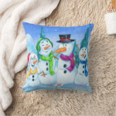 sneeuwpopfamilie kussen (Deken)