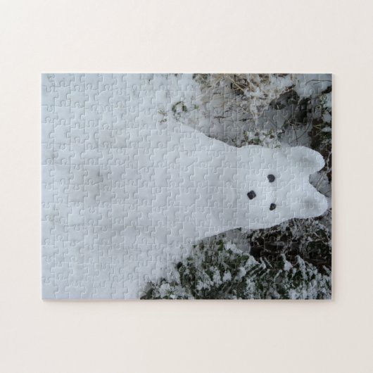 sneeuwpopfoto legpuzzel (Horizontaal)