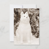 sneeuwpopfoto witte sneeuwpop kaart (Voorkant)