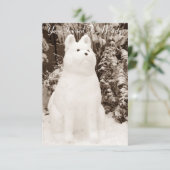 sneeuwpopfoto witte sneeuwpop kaart (Staand voorkant)