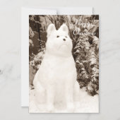 sneeuwpopje voor kerst magnetische uitnodiging (Voorkant)