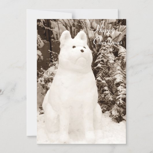 sneeuwpopje voor kerst magnetische uitnodiging (Voorkant)