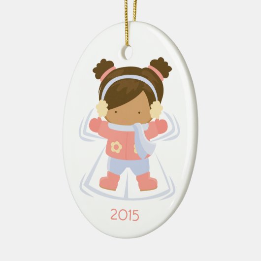 Sneeuwpopje voor kleine meisjes kerstfeestversieri keramisch ornament (Links)