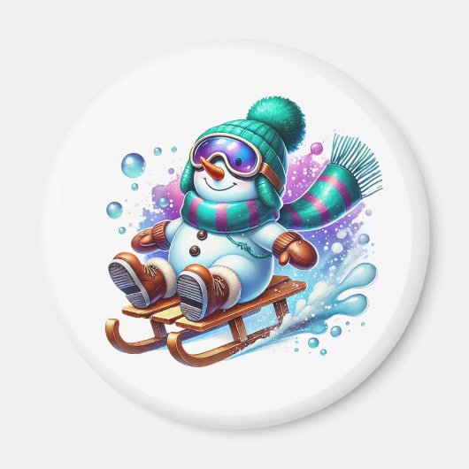 Sneeuwpopmagneet Magneet (Voorkant)