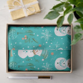 Sneeuwpoppen Bessen Sneeuwvlokken Groen Kerstmis Tissuepapier (Geschenk)