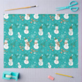 Sneeuwpoppen Bessen Sneeuwvlokken Groen Kerstmis Tissuepapier (Craft)