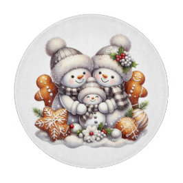 Sneeuwpoppen en peperkoekjes snijplank