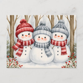 Sneeuwpoppen Feestdagenkaart