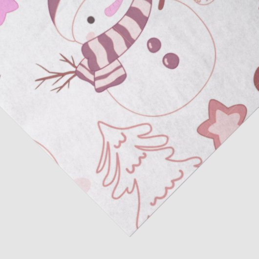 Sneeuwpoppen Kerstbomen Ornamenten Harten Kerst Tissuepapier (Detail)