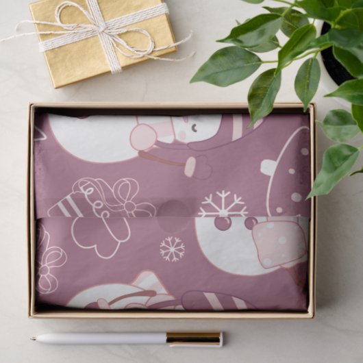 Sneeuwpoppen Kerstbomen Ornamenten Kerst Tissuepapier (Geschenk)