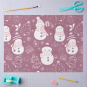 Sneeuwpoppen Kerstbomen Ornamenten Kerst Tissuepapier (Craft)