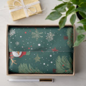 Sneeuwpoppen Kerstbomen Sneeuwvlokken Kerstmis Tissuepapier (Geschenk)