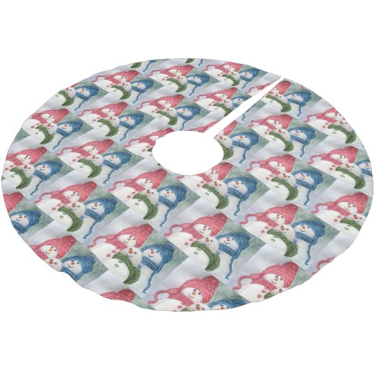 SNEEUWPOPPEN KERSTBOOM ROK (Gekanteld)