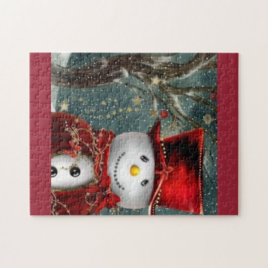 sneeuwpoppen legpuzzel (Horizontaal)