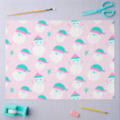 Sneeuwpoppen Santa Snowflakes Roze Groene Kerst Tissuepapier (Craft)