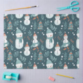 Sneeuwpoppen Sneeuwbomen Groene Kerst Tissuepapier (Craft)