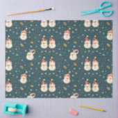 Sneeuwpoppen Sneeuwvlokken Greenery Kerstmis Tissuepapier (Craft)