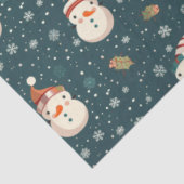 Sneeuwpoppen Sneeuwvlokken Greenery Kerstmis Tissuepapier (Detail)