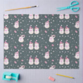 Sneeuwpoppen Sneeuwvlokken Greenery Kerstmis Tissuepapier (Craft)