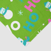 Sneeuwpoppen Sneeuwvlokken Ho Ho Ho Christmas Tissuepapier (Detail)