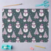 Sneeuwpoppen Sneeuwvlokken Kerstbomen Kerstmis Tissuepapier (Craft)