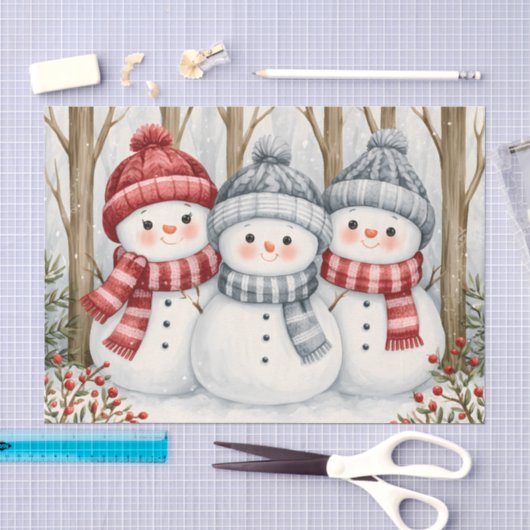 Sneeuwpoppen Tissuepapier (Craft)